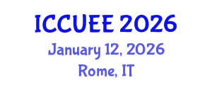 International Conference on Civil, Urban and Environmental Engineering (ICCUEE) January 12, 2026 - Rome, Italy