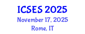 International Conference on Software Engineering and Systems (ICSES) November 17, 2025 - Rome, Italy