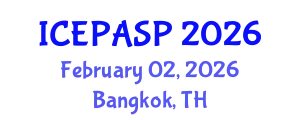 International Conference on Applied Social and Educational Psychology (ICEPASP) February 02, 2026 - Bangkok, Thailand