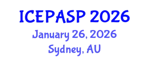International Conference on Applied Social and Educational Psychology (ICEPASP) January 26, 2026 - Sydney, Australia
