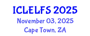 International Conference on Law, Evidence Law and Forensic Sciences (ICLELFS) November 03, 2025 - Cape Town, South Africa
