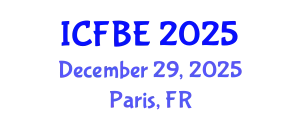 International Conference on Food and Bioprocess Engineering (ICFBE) December 29, 2025 - Paris, France