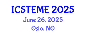 International Conference on Science, Technology, Engineering, and Mathematics Education (ICSTEME) June 26, 2025 - Oslo, Norway