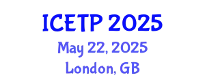 International Conference on Environmental Toxicology and Pharmacology (ICETP) May 22, 2025 - London, United Kingdom