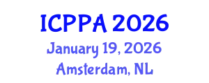 International Conference on Plasma Physics and Applications (ICPPA) January 19, 2026 - Amsterdam, Netherlands