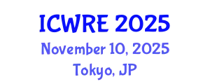 International Conference on Water Resources Engineering (ICWRE) November 10, 2025 - Tokyo, Japan