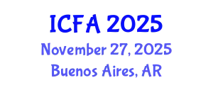 International Conference on Fisheries and Aquaculture (ICFA) November 27, 2025 - Buenos Aires, Argentina