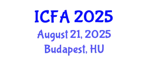 International Conference on Fisheries and Aquaculture (ICFA) August 21, 2025 - Budapest, Hungary