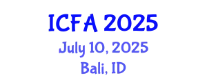 International Conference on Fisheries and Aquaculture (ICFA) July 10, 2025 - Bali, Indonesia