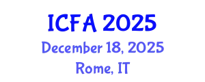 International Conference on Fisheries and Aquaculture (ICFA) December 18, 2025 - Rome, Italy