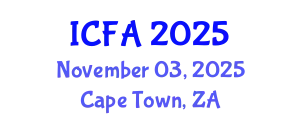 International Conference on Fisheries and Aquaculture (ICFA) November 03, 2025 - Cape Town, South Africa