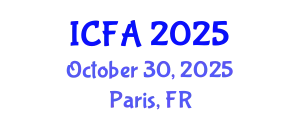 International Conference on Fisheries and Aquaculture (ICFA) October 30, 2025 - Paris, France
