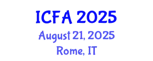 International Conference on Fisheries and Aquaculture (ICFA) August 21, 2025 - Rome, Italy