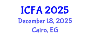 International Conference on Fisheries and Aquaculture (ICFA) December 18, 2025 - Cairo, Egypt