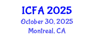 International Conference on Fisheries and Aquaculture (ICFA) October 30, 2025 - Montreal, Canada