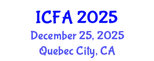 International Conference on Fisheries and Aquaculture (ICFA) December 25, 2025 - Quebec City, Canada