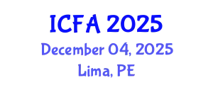 International Conference on Fisheries and Aquaculture (ICFA) December 04, 2025 - Lima, Peru