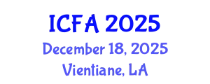International Conference on Fisheries and Aquaculture (ICFA) December 18, 2025 - Vientiane, Laos