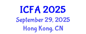 International Conference on Fisheries and Aquaculture (ICFA) September 29, 2025 - Hong Kong, China