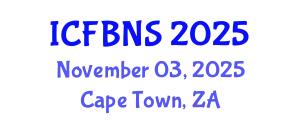 International Conference on Food, Bioprocessing and Nutrition Sciences (ICFBNS) November 03, 2025 - Cape Town, South Africa