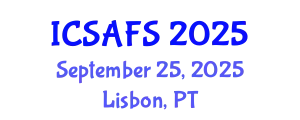 International Conference on Sustainable Agriculture Farming Systems (ICSAFS) September 25, 2025 - Lisbon, Portugal