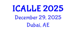 International Conference on Applied Linguistics and Language Education (ICALLE) December 29, 2025 - Dubai, United Arab Emirates