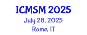 International Conference on Microelectronics and Semiconductor Manufacturing (ICMSM) July 28, 2025 - Rome, Italy