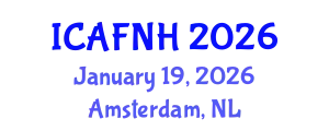 International Conference on Agrilife, Food, Nutrition and Health (ICAFNH) January 19, 2026 - Amsterdam, Netherlands