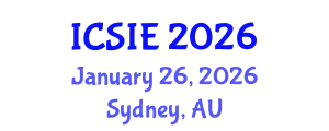 International Conference on Civil, Structural and Infrastructure Engineering (ICSIE) January 26, 2026 - Sydney, Australia