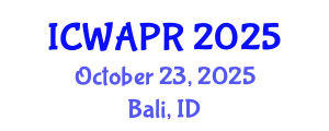 International Conference on Wavelet Analysis and Pattern Recognition (ICWAPR) October 23, 2025 - Bali, Indonesia