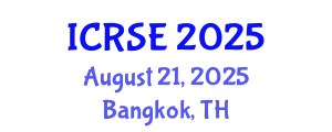 International Conference on Remote Sensing and Environment (ICRSE) August 21, 2025 - Bangkok, Thailand