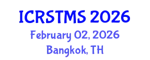 International Conference on Remote Sensing of Terrestrial and Marine Ecosystems (ICRSTMS) February 02, 2026 - Bangkok, Thailand