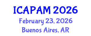 International Conference on Advances in Pure and Applied Mathematics (ICAPAM) February 23, 2026 - Buenos Aires, Argentina
