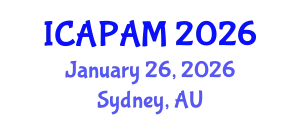 International Conference on Advances in Pure and Applied Mathematics (ICAPAM) January 26, 2026 - Sydney, Australia