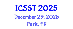 International Conference on Sensor Science and Technology (ICSST) December 29, 2025 - Paris, France
