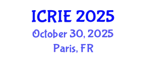 International Conference on Research, Innovation and Entrepreneurship (ICRIE) October 30, 2025 - Paris, France