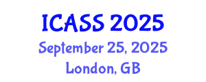 International Conference on Anthropological and Sociological Sciences (ICASS) September 25, 2025 - London, United Kingdom