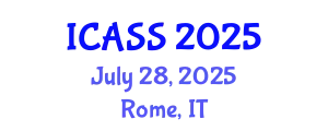 International Conference on Anthropological and Sociological Sciences (ICASS) July 28, 2025 - Rome, Italy