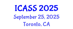 International Conference on Anthropological and Sociological Sciences (ICASS) September 25, 2025 - Toronto, Canada