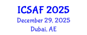 International Conference on Sustainable Aquaculture and Fisheries (ICSAF) December 29, 2025 - Dubai, United Arab Emirates
