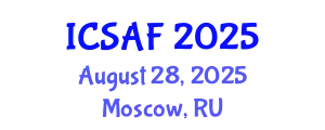 International Conference on Sustainable Aquaculture and Fisheries (ICSAF) August 28, 2025 - Moscow, Russia