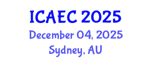 International Conference on Applied Electromagnetics and Communications (ICAEC) December 04, 2025 - Sydney, Australia