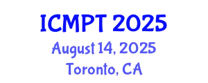 International Conference on Mycotoxins, Phycotoxins and Toxicology (ICMPT) August 14, 2025 - Toronto, Canada