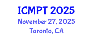 International Conference on Mycotoxins, Phycotoxins and Toxicology (ICMPT) November 27, 2025 - Toronto, Canada