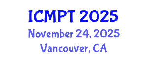 International Conference on Mycotoxins, Phycotoxins and Toxicology (ICMPT) November 24, 2025 - Vancouver, Canada