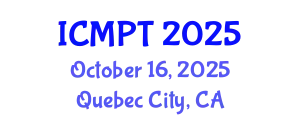 International Conference on Mycotoxins, Phycotoxins and Toxicology (ICMPT) October 16, 2025 - Quebec City, Canada