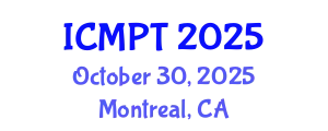 International Conference on Mycotoxins, Phycotoxins and Toxicology (ICMPT) October 30, 2025 - Montreal, Canada
