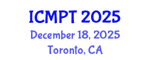 International Conference on Mycotoxins, Phycotoxins and Toxicology (ICMPT) December 18, 2025 - Toronto, Canada