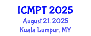 International Conference on Mycotoxins, Phycotoxins and Toxicology (ICMPT) August 21, 2025 - Kuala Lumpur, Malaysia