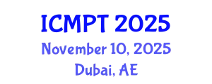 International Conference on Mycotoxins, Phycotoxins and Toxicology (ICMPT) November 10, 2025 - Dubai, United Arab Emirates